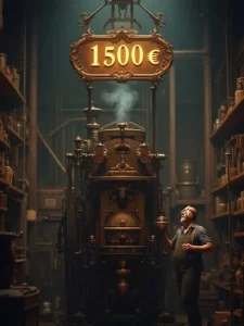 Machine de production valorisée à 1 500 € lors du débarras d’une société en liquidation judiciaire.